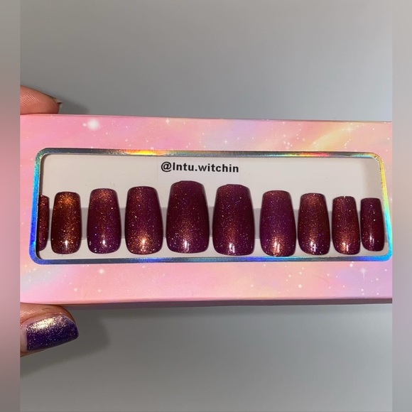 Press on nails, pack of 20, magnetic gel polish - Picture 3 of 15